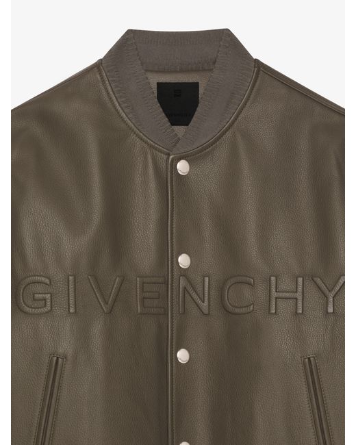 Blouson varsity en cuir Givenchy pour homme en coloris Brown