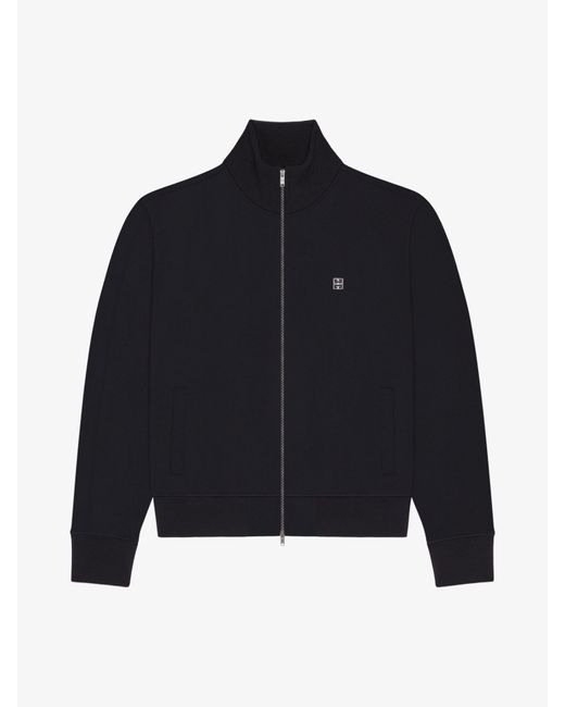 Givenchy Blue Tracksuit Jacket In Fleece With 4g Detail for men