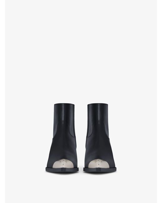 Givenchy White Western Ankle Boots