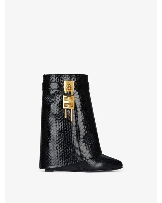 Givenchy Black Shark Lock Ankle Boots