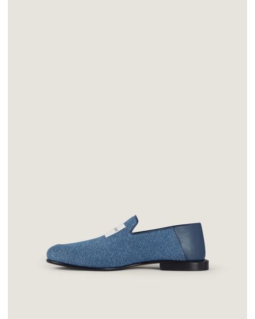 Givenchy Blue Label Loafers In Denim