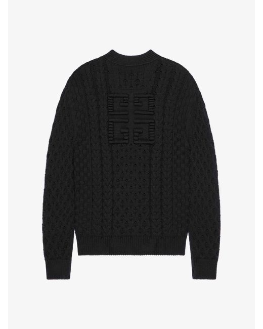 Cardigan 4G in maglia intrecciata di Givenchy in Black da Uomo