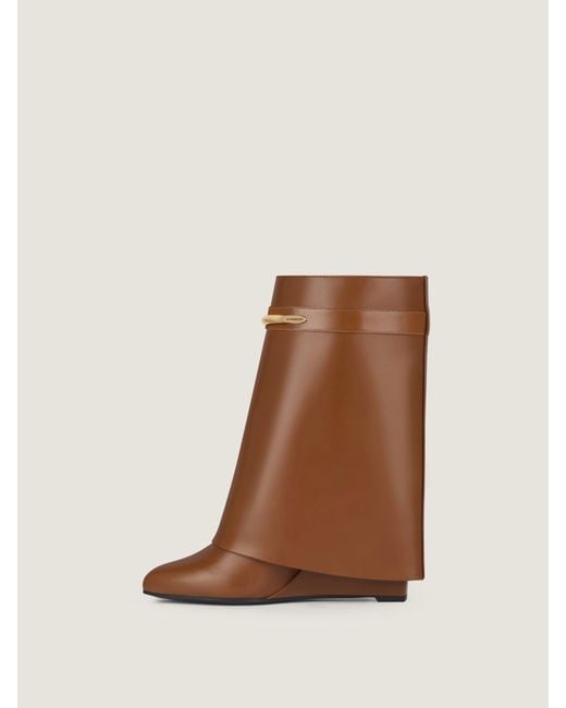 Givenchy Brown Shark Pinch Ankle Boots