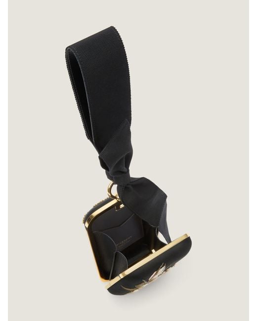 Givenchy Natural Evening Clutch With Floral Embroideries And Bow