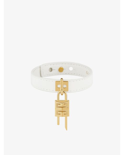 Givenchy White Mini Lock Bracelet