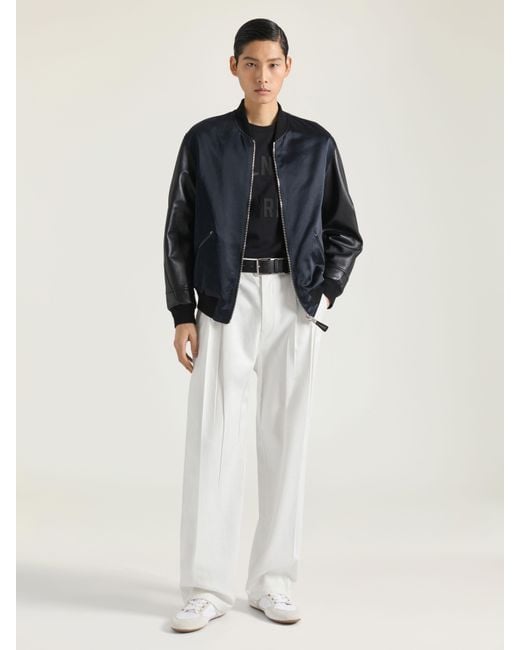 Bomber in satin e nappa di Givenchy in Black da Uomo