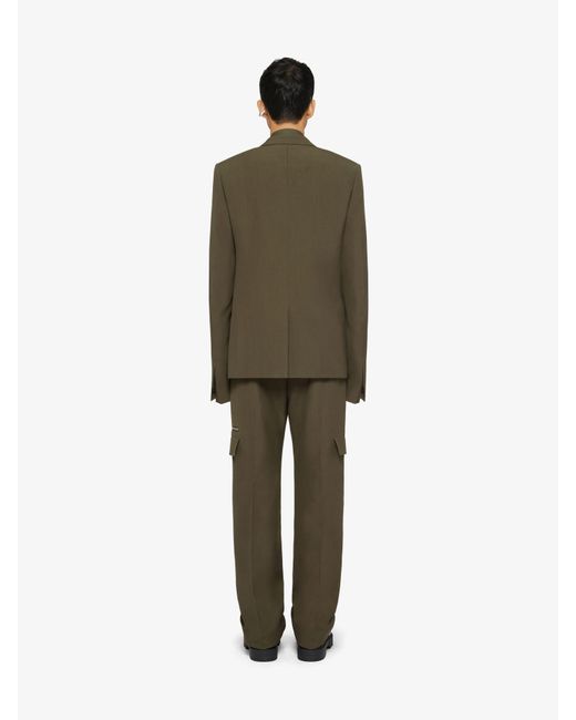 Pantalon tailleur en laine avec détails poches Givenchy pour homme en coloris Green