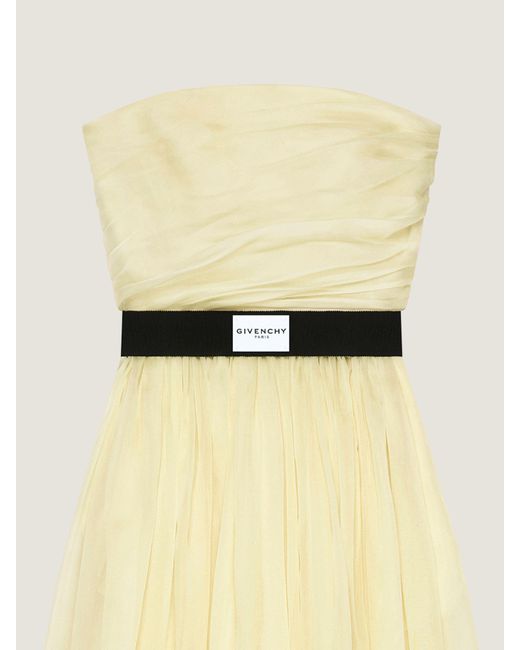 Abito da sera senza spalline in organza di Givenchy in Yellow