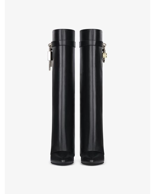 Givenchy Black Shark Lock Boots Wide Fit