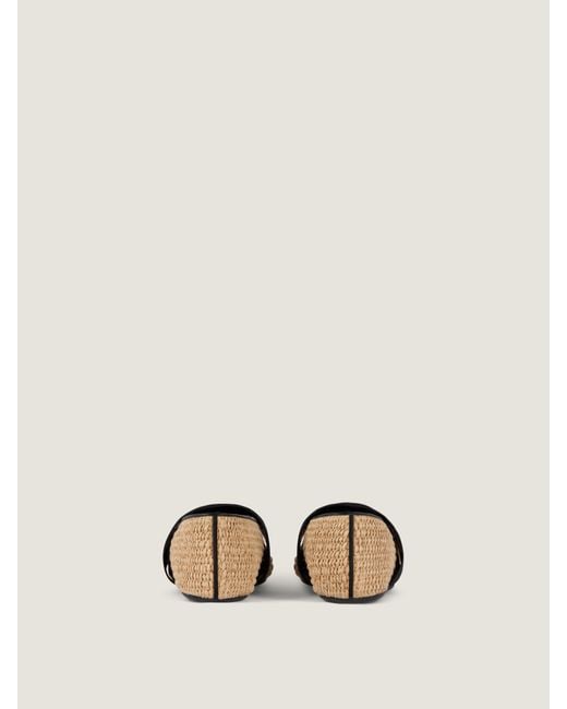 Givenchy Natural Sliced Square Raffia-Effect Ballerinas