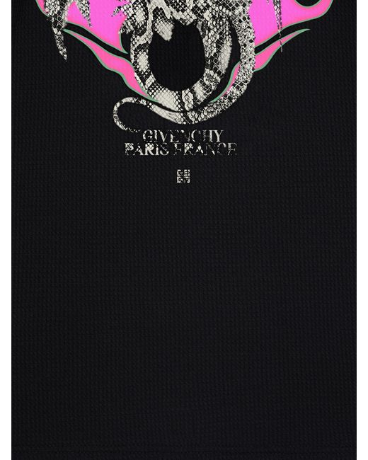T-shirt ampia in cotone con stampa Dragon di Givenchy in Black da Uomo