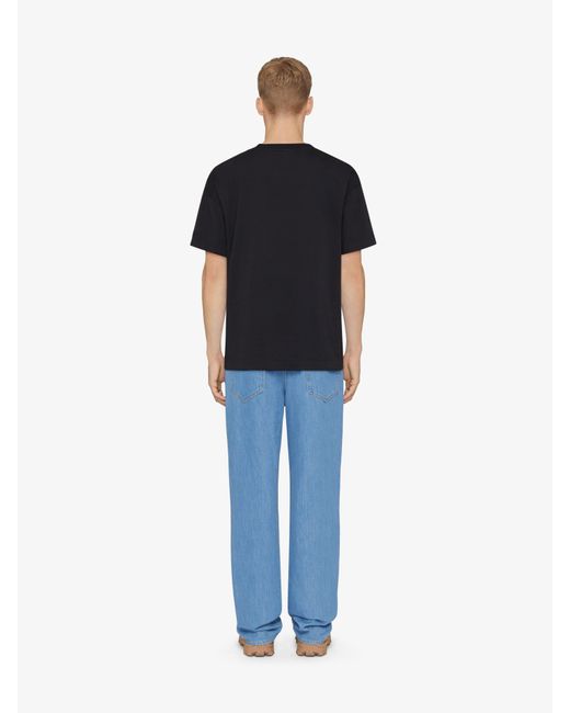 T-shirt en coton mercerisé à détail 4G Givenchy pour homme en coloris Black