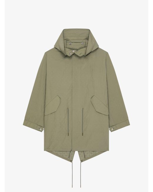 Parka in Monogram 72 testurizzato di Givenchy in Green da Uomo