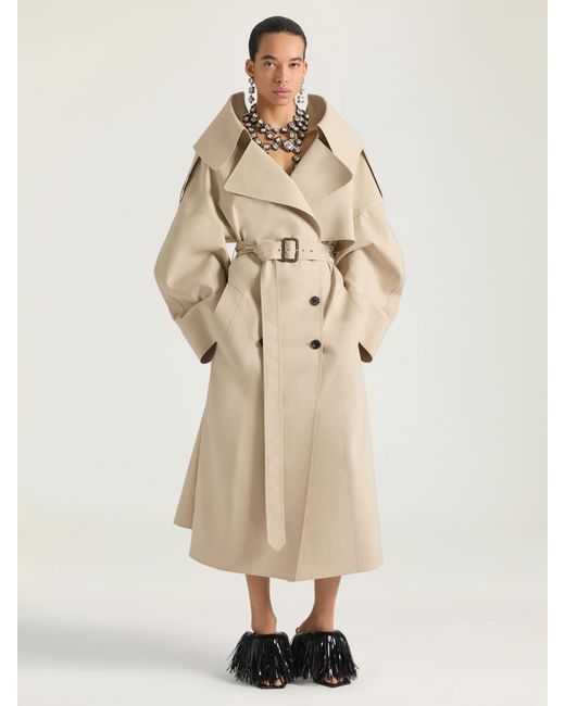 Givenchy Natural Slashed Long Trench