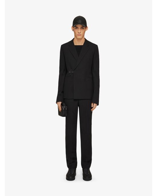Givenchy Black U-Lock Slim Fit Jacket for men