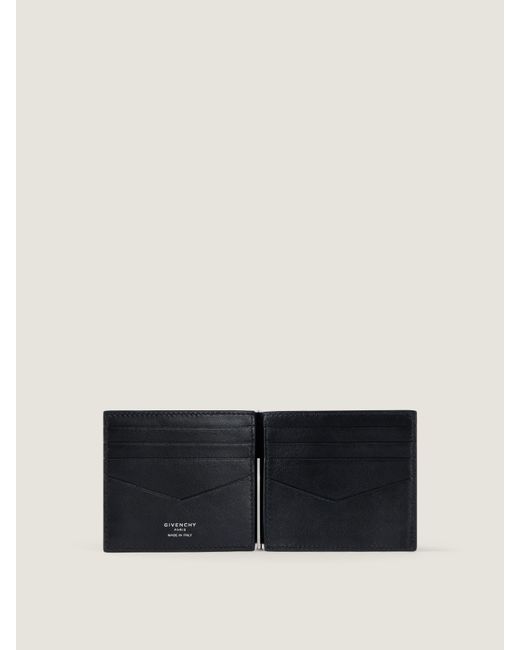 Givenchy White Wallet In Grained Leather With Clip for men
