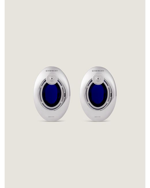 Givenchy Blue Sculpted Gem Earrings