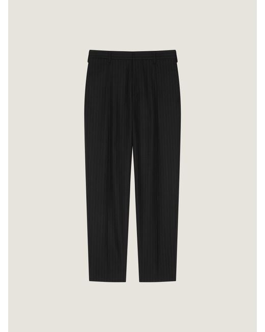 Givenchy Black Pinstriped Relaxed Fit Trousers for men