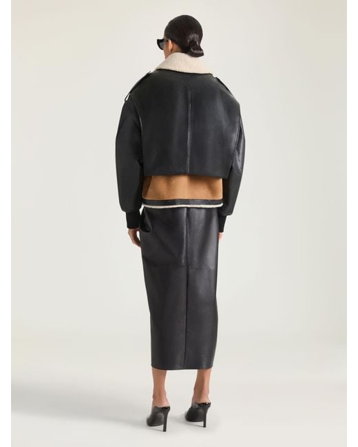 Givenchy Black Cropped Aviator Jacket