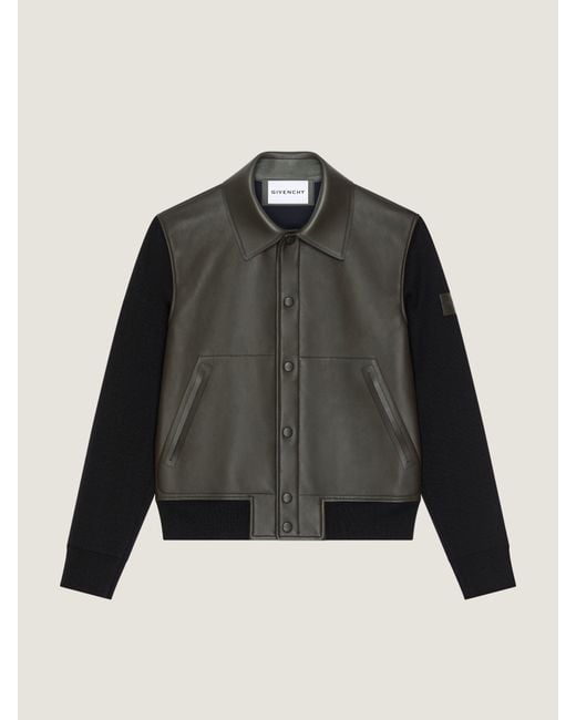 Givenchy Black Mix Material Blouson With Paris Patch for men