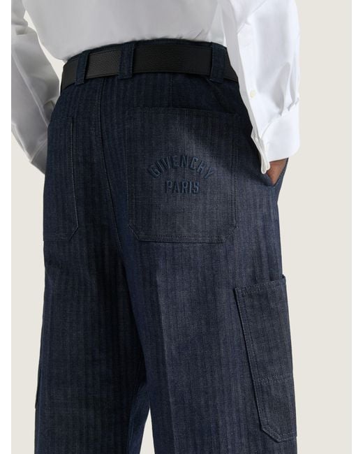 Givenchy Blue Cargo Trousers for men