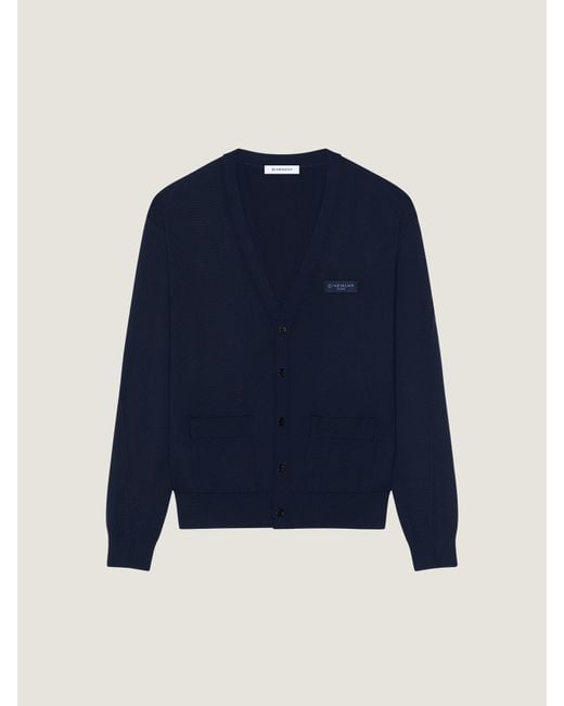 Givenchy Blue Couture Seam Cardigan for men