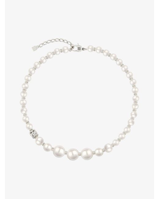 Givenchy White Pearl Necklace