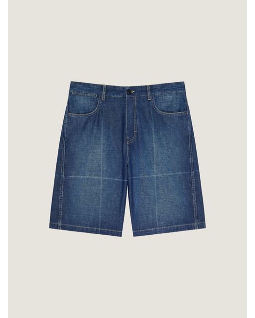 Givenchy Blue Couture Seam Bermuda Shorts for men