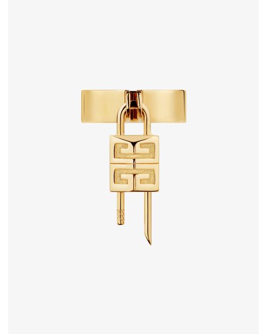 Bague Lock mini en métal Givenchy en coloris Metallic