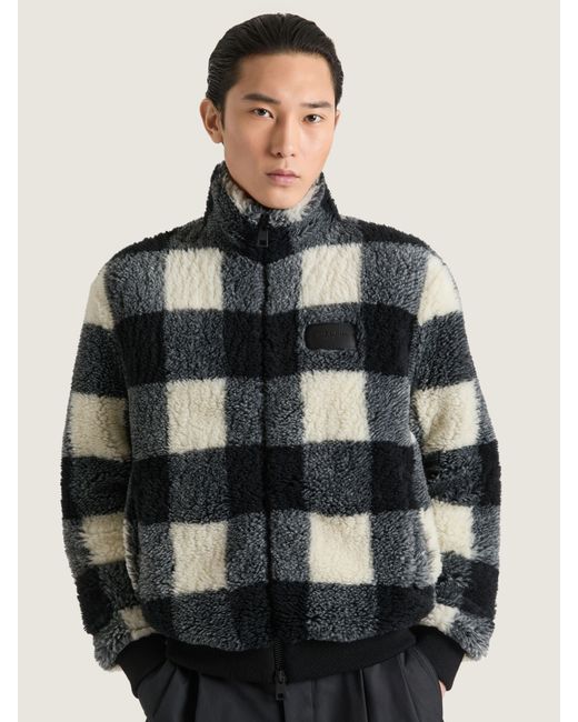 Givenchy Black Checked Fleece Jacket for men