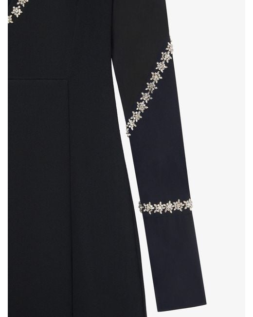 Robe du soir avec détails en cristaux Givenchy en coloris Black