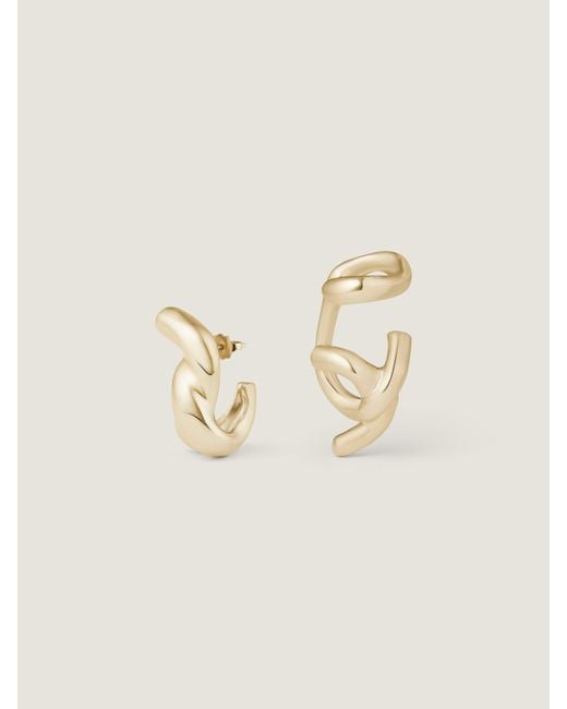 Givenchy Natural Chain Link Earring And Earcuff Set In Metal