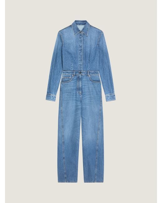 Tuta in denim slavato di Givenchy in Blue