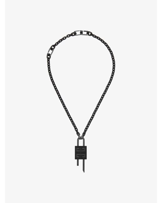 Givenchy Blue Small Lock Necklace for men