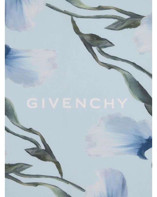 Foulard stampato in seta di Givenchy in Blue