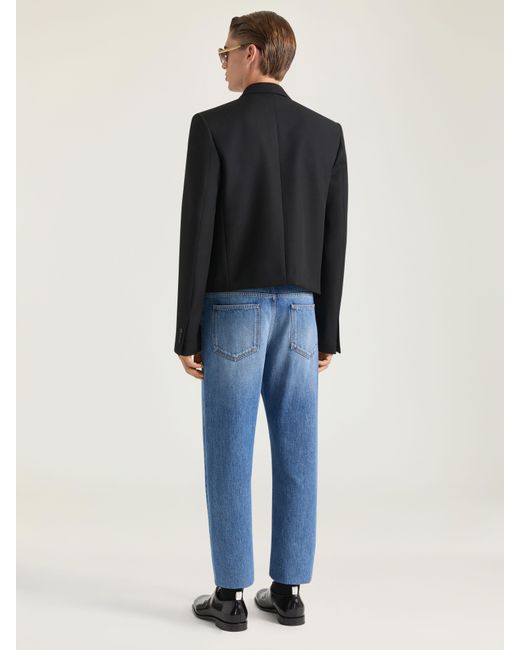 Givenchy Black Embellished Single-Breasted Cropped Jacket for men