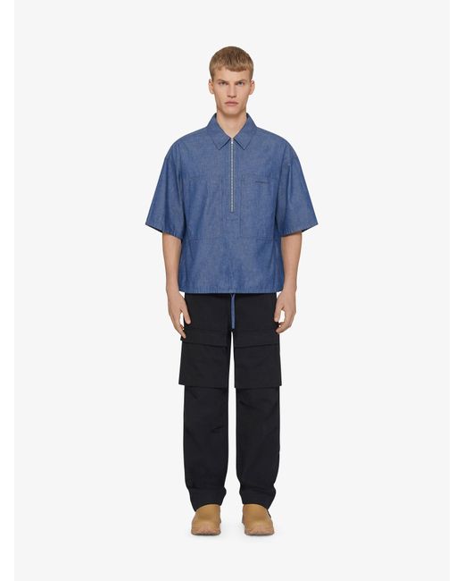 Givenchy Blue Overshirt for men