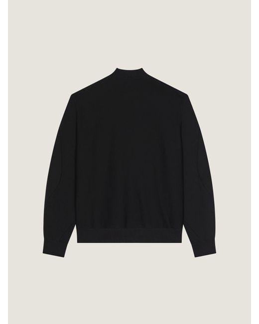 Givenchy Black Couture Seam Cardigan In Fleece Embroidered Paris for men