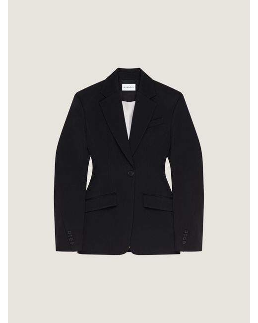 Givenchy Black Single-Breasted Cocoon Jacket