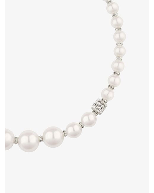 Collana Pearl in metallo con cristalli di Givenchy in White