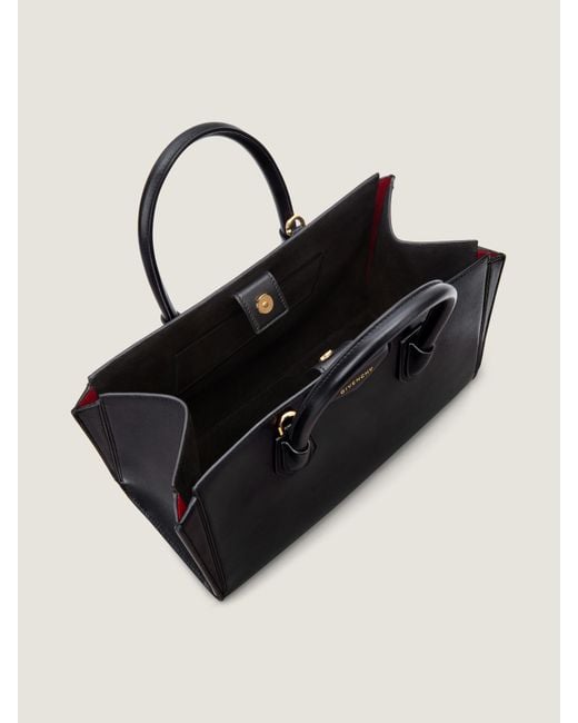 Givenchy Black Small Antigona Catchall Bag In Shiny Grained Leather