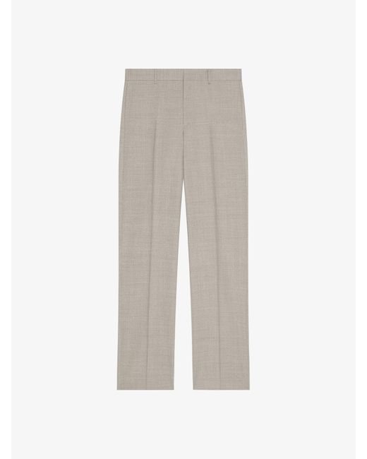 Givenchy White Tailored Pants In Wool for men