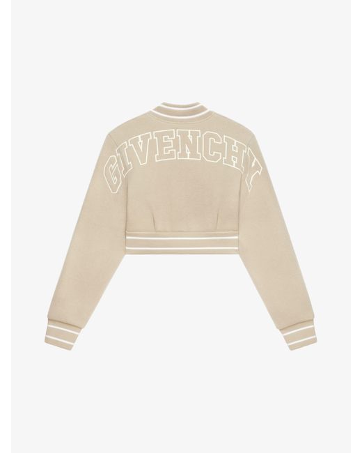 Givenchy Natural Cropped Varsity Jacket
