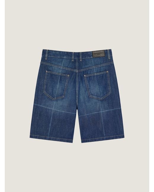 Givenchy Blue Couture Seam Bermuda Shorts for men