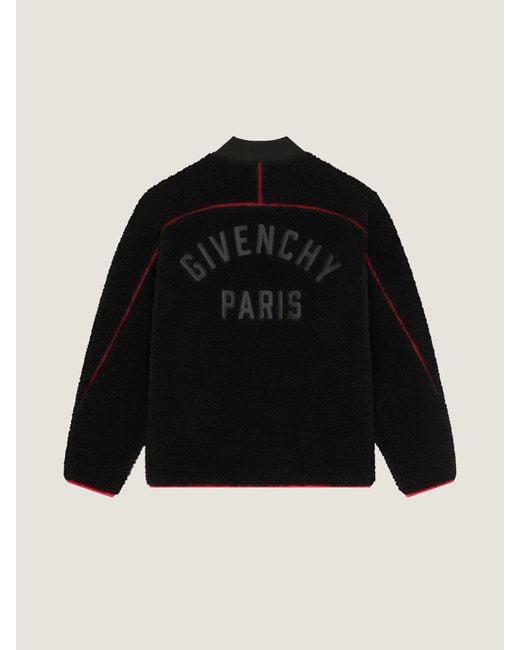 Givenchy Black Couture Seam Fleece Jacket Embroidered Paris for men