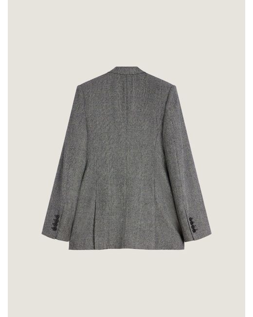 Givenchy Gray Double-Breasted Checked Jacket