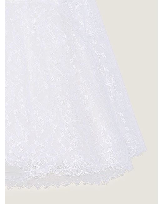 Givenchy White Lace Strapless Mini Cape Dress