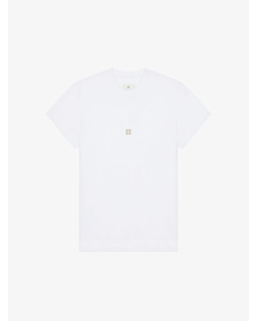 T-shirt slim in cotone di Givenchy in White