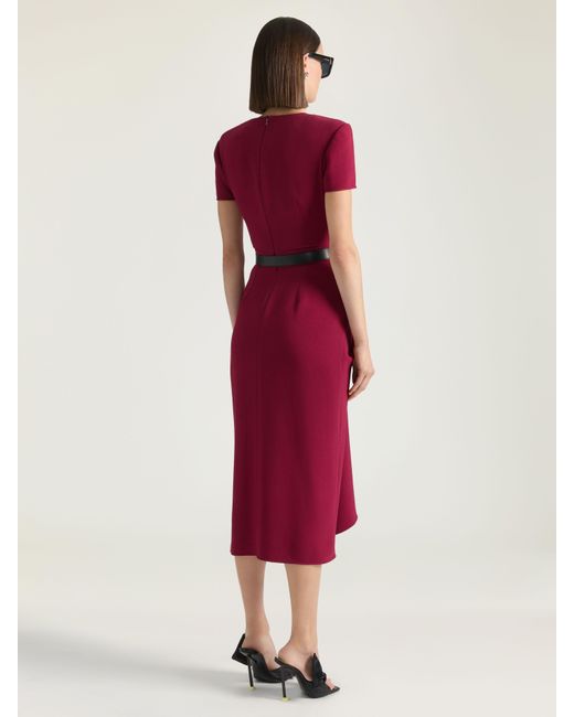 Givenchy Red Midi Wrapped Dress