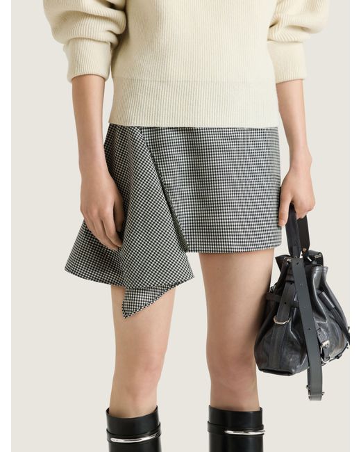 Givenchy Gray Slashed Mini Skirt